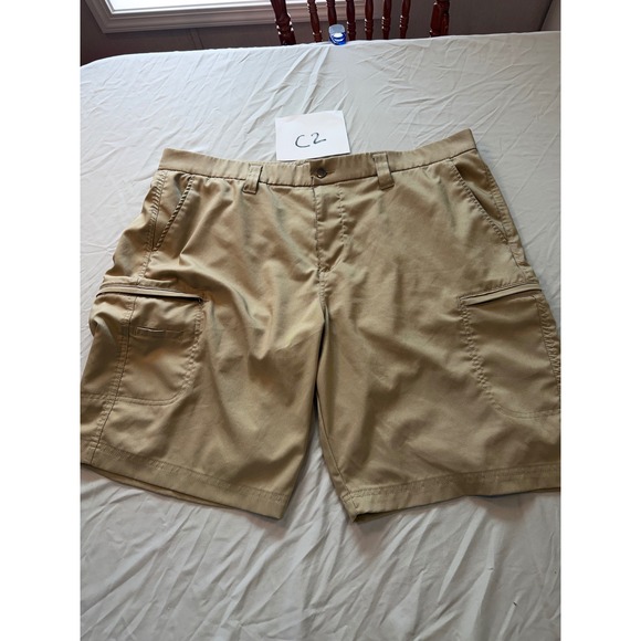 George Other - George Mens Cargo Shorts Beige Stretch Performance Utility Pockets 42 GE20109